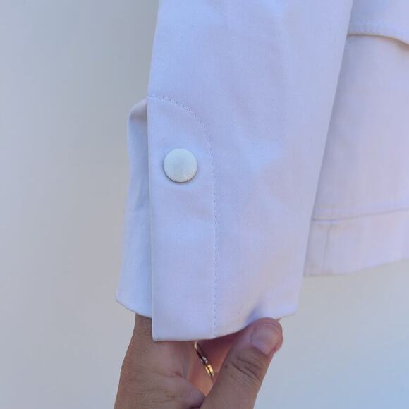 Escada White Business Blazer Jacket Cream Single Breasted Snaps 36 Small - Picture 6 of 11